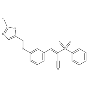 (2Z)-2-(benzenesulfonyl)-3-{3-[(2-chloro-1,3-thiazol-5-yl)methoxy]phenyl}prop-2-enenitrile结构式