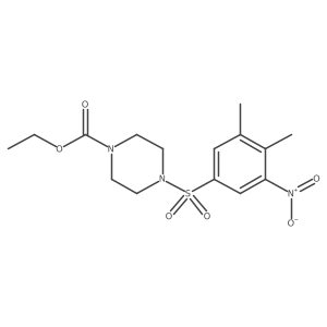 Ethyl 4-[(4,5-dimethyl-3-nitrophenyl)sulfonyl]piperazinecarboxylate结构式