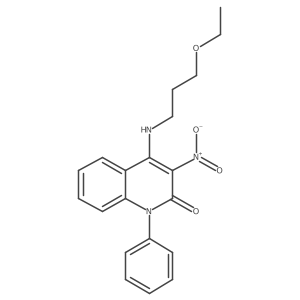 4-((3-ethoxypropyl)amino)-3-nitro-1-phenylquinolin-2(1H)-one Structure