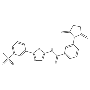 3-(2,5-dioxopyrrolidin-1-yl)-N-[5-(3-methanesulfonylphenyl)-1,3,4-oxadiazol-2-yl]benzamide Structure