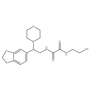N'-[2-(2H-1,3-benzodioxol-5-yl)-2-(morpholin-4-yl)ethyl]-N-(2-hydroxyethyl)ethanediamide结构式