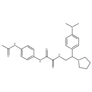 N-{2-[4-(dimethylamino)phenyl]-2-(pyrrolidin-1-yl)ethyl}-N'-(4-acetamidophenyl)ethanediamide结构式