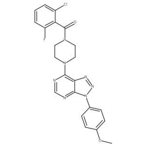 (2-chloro-6-fluorophenyl)(4-(3-(4-methoxyphenyl)-3H-[1,2,3]triazolo[4,5-d]pyrimidin-7-yl)piperazin-1-yl)methanone结构式
