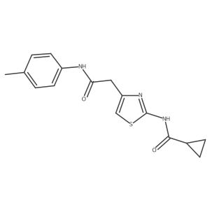 N-(4-(2-oxo-2-(p-tolylamino)ethyl)thiazol-2-yl)cyclopropanecarboxamide Structure