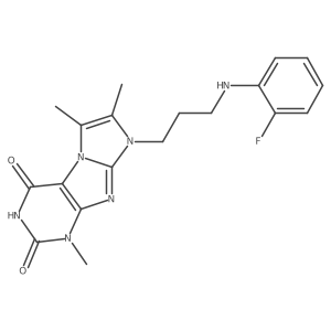 8-(3-((2-fluorophenyl)amino)propyl)-1,6,7-trimethyl-1H-imidazo[2,1-f]purine-2,4(3H,8H)-dione结构式