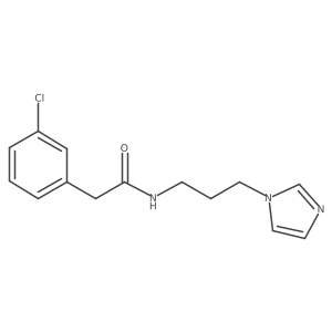 3-Chloro-N-[3-(1H-imidazol-1-yl)propyl]benzeneacetamide结构式