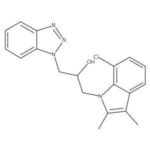 1-Benzotriazolyl-3-(7-chloro-2,3-dimethylindolyl)propan-2-ol Structure