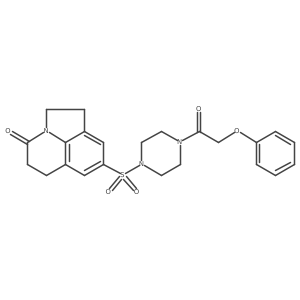 6-{[4-(2-Phenoxyacetyl)piperazin-1-yl]sulfonyl}-1-azatricyclo[6.3.1.0^{4,12}]dodeca-4(12),5,7-trien-11-one结构式