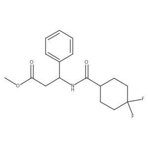 (S)-Methyl 3-(4,4-difluorocyclohexanecarboxamido)-3-phenylpropanoate Structure