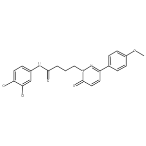 N-(3,4-dichlorophenyl)-4-(3-(4-methoxyphenyl)-6-oxopyridazin-1(6H)-yl)butanamide结构式