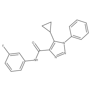 5-cyclopropyl-N-(3-fluorophenyl)-1-phenyl-1H-1,2,3-triazole-4-carboxamide Structure
