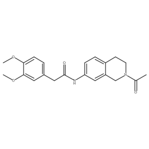 N-(2-acetyl-1,2,3,4-tetrahydroisoquinolin-7-yl)-2-(3,4-dimethoxyphenyl)acetamide结构式