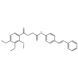 Benzoic acid, 2,3,4-trimethoxy-, 2-oxo-2-[[4-(2-phenyldiazenyl)phenyl]amino]ethyl ester结构式