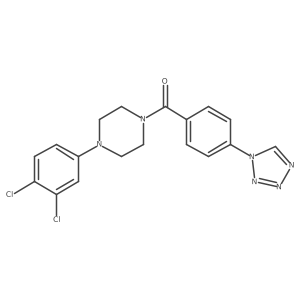 1-(3,4-dichlorophenyl)-4-[4-(1H-tetrazol-1-yl)benzoyl]piperazine Structure