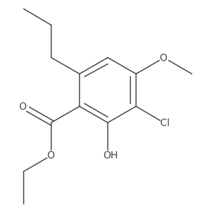 Ethyl 3-chloro-2-hydroxy-4-methoxy-6-propylbenzoate Structure