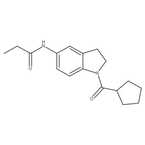 N-(1-(cyclopentanecarbonyl)indolin-5-yl)propionamide Structure