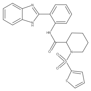 N-(2-(1H-benzo[d]imidazol-2-yl)phenyl)-1-(thiophen-2-ylsulfonyl)piperidine-2-carboxamide结构式