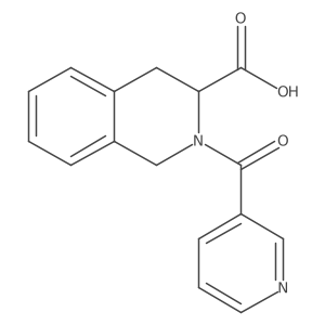 1,2,3,4-Tetrahydro-2-(3-pyridinylcarbonyl)-3-isoquinolinecarboxylic acid结构式