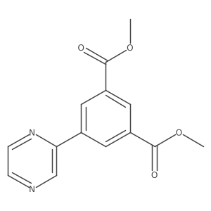 Dimethyl 5-(pyrazin-2-yl)isophthalate结构式