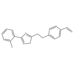 4-((3-(2-Fluorophenyl)-1,2,4-oxadiazol-5-yl)methoxy)benzaldehyde Structure