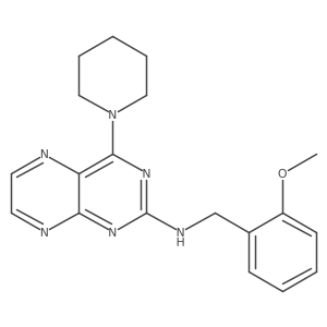 N-(2-methoxybenzyl)-4-(piperidin-1-yl)pteridin-2-amine结构式