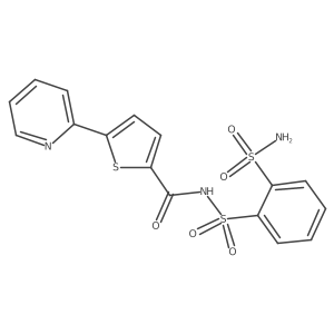 5-Pyridin-2-yl-n-(2-sulfamoylphenyl)sulfonyl-thiophene-2-carboxamide结构式