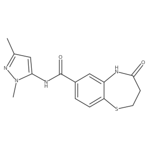 N-(1,3-dimethyl-1H-pyrazol-5-yl)-4-oxo-2,3,4,5-tetrahydro-1,5-benzothiazepine-7-carboxamide Structure