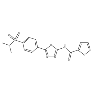 N-(5-(4-(N,N-dimethylsulfamoyl)phenyl)-1,3,4-oxadiazol-2-yl)isoxazole-5-carboxamide Structure