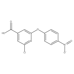 2-Chloro-6-(4-nitrophenoxy)-4-pyridinecarboxylic acid结构式