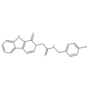N-(4-bromobenzyl)-2-(4-oxo-4,5-dihydro-3H-pyrimido[5,4-b]indol-3-yl)acetamide结构式
