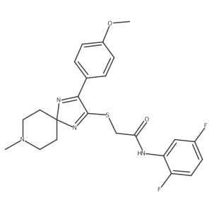 N-(2,5-difluorophenyl)-2-((3-(4-methoxyphenyl)-8-methyl-1,4,8-triazaspiro[4.5]deca-1,3-dien-2-yl)thio)acetamide Structure