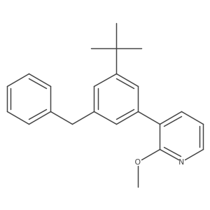 3-(3-Benzyl-5-tert-butyl-phenyl)-2-methoxy-pyridine Structure