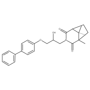 3-(3-{[1,1'-Biphenyl]-4-yloxy}-2-hydroxypropyl)-1,8,8-trimethyl-3-azabicyclo[3.2.1]octane-2,4-dione结构式