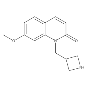 3-(7-Methoxy-2-oxo-2h-quinolin-1-ylmethyl)-azetidine结构式