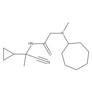 N-(1-cyano-1-cyclopropylethyl)-2-[cycloheptyl(methyl)amino]acetamide Structure