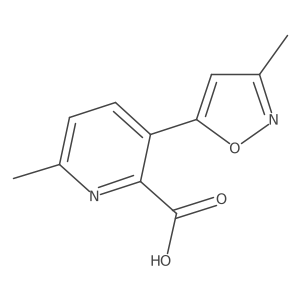 6-Methyl-3-(3-methyl-5-isoxazolyl)-2-pyridinecarboxylic acid结构式