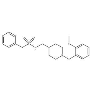 N-((1-(2-(methylthio)benzyl)piperidin-4-yl)methyl)-1-phenylmethanesulfonamide结构式