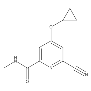 6-Cyano-4-cyclopropoxy-N-methylpicolinamide结构式
