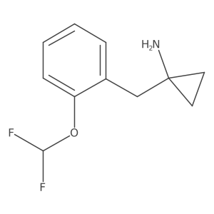 1-{[2-(Difluoromethoxy)phenyl]methyl}cyclopropan-1-amine结构式