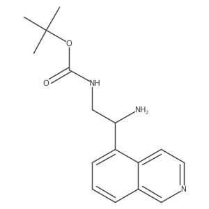 tert-butyl N-[2-amino-2-(isoquinolin-5-yl)ethyl]carbamate结构式