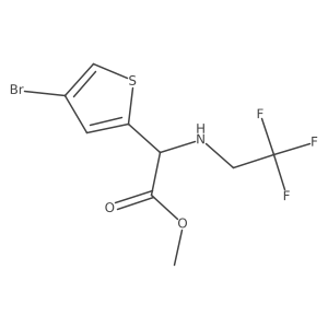 Methyl 2-(4-bromothiophen-2-yl)-2-((2,2,2-trifluoroethyl)amino)acetate Structure