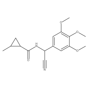 N-[cyano(3,4,5-trimethoxyphenyl)methyl]-2-methylcyclopropane-1-carboxamide Structure