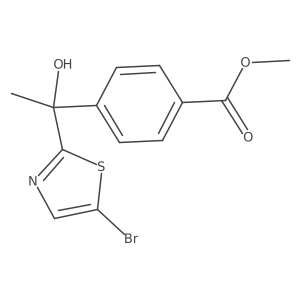 Methyl 4-(1-(5-bromothiazol-2-yl)-1-hydroxyethyl)benzoate结构式