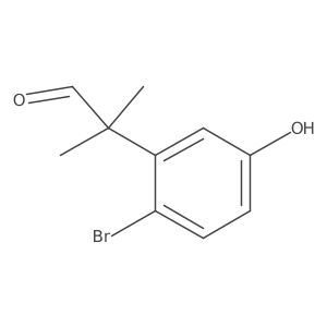 2-(2-Bromo-5-hydroxyphenyl)-2-methylpropanal Structure