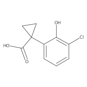 1-(3-Chloro-2-hydroxyphenyl)cyclopropane-1-carboxylic acid结构式