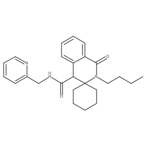 2'-butyl-1'-oxo-N-(pyridin-2-ylmethyl)-1',4'-dihydro-2'H-spiro[cyclohexane-1,3'-isoquinoline]-4'-carboxamide Structure