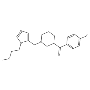 (4-chlorophenyl)(1-((1-(2-methoxyethyl)-1H-imidazol-5-yl)methyl)piperidin-3-yl)methanone结构式