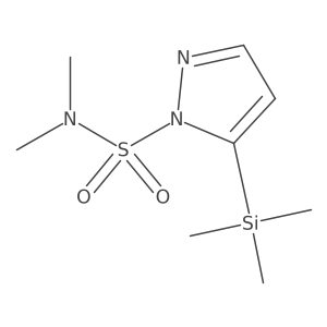 N,N-Dimethyl-5-(trimethylsilyl)-1H-pyrazole-1-sulfonamide结构式