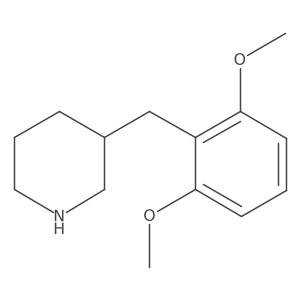 3-[(2,6-Dimethoxyphenyl)methyl]piperidine Structure