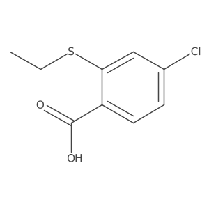 4-Chloro-2-(ethylsulfanyl)benzoic acid Structure